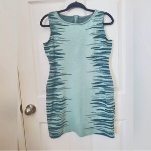 Green Sleeveless Sheath Mini Dress